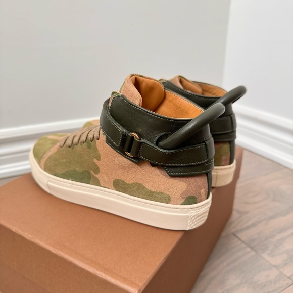 Kids Buscemi Camo Military High Top Sneaker EU33 NEW Never Worn Leather Trainers - Picture 7 of 10